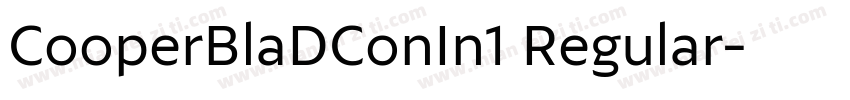 CooperBlaDConIn1 Regular字体转换